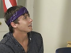 When one of the twinks pulls down his pants to prove the superiority of his ass, things get out of control gay twink sex sucking cock at Teach Twinks