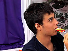 He then inserts his big cock in his ass, and this whole time Lucas hangs on to his lollipop and keeps sucking it gay twink posing