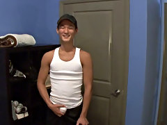 Tommy gets home from baseball practice, gets naked and teases his ass and balls with his bat young asian gay dvd