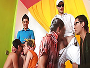 Free gay group sex pics and promo code blue man groups at Crazy Party Boys